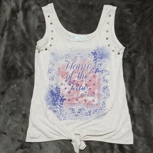MAURICES TANK TOP SHIRT HOME OF THE FREE BRAVE NEW